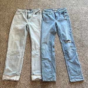 Hollister dad jeans and Levi’s straight jeans